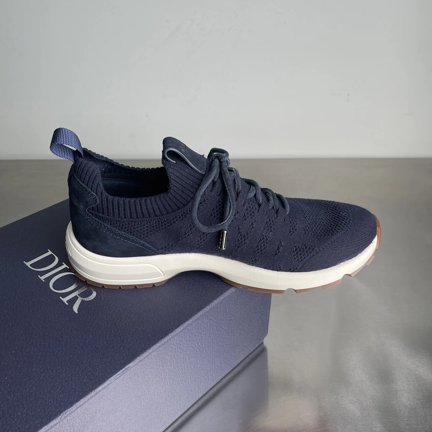 Dior B80 Lounge Sneaker Navy Blue Cannage · 3SN333AAS_H535