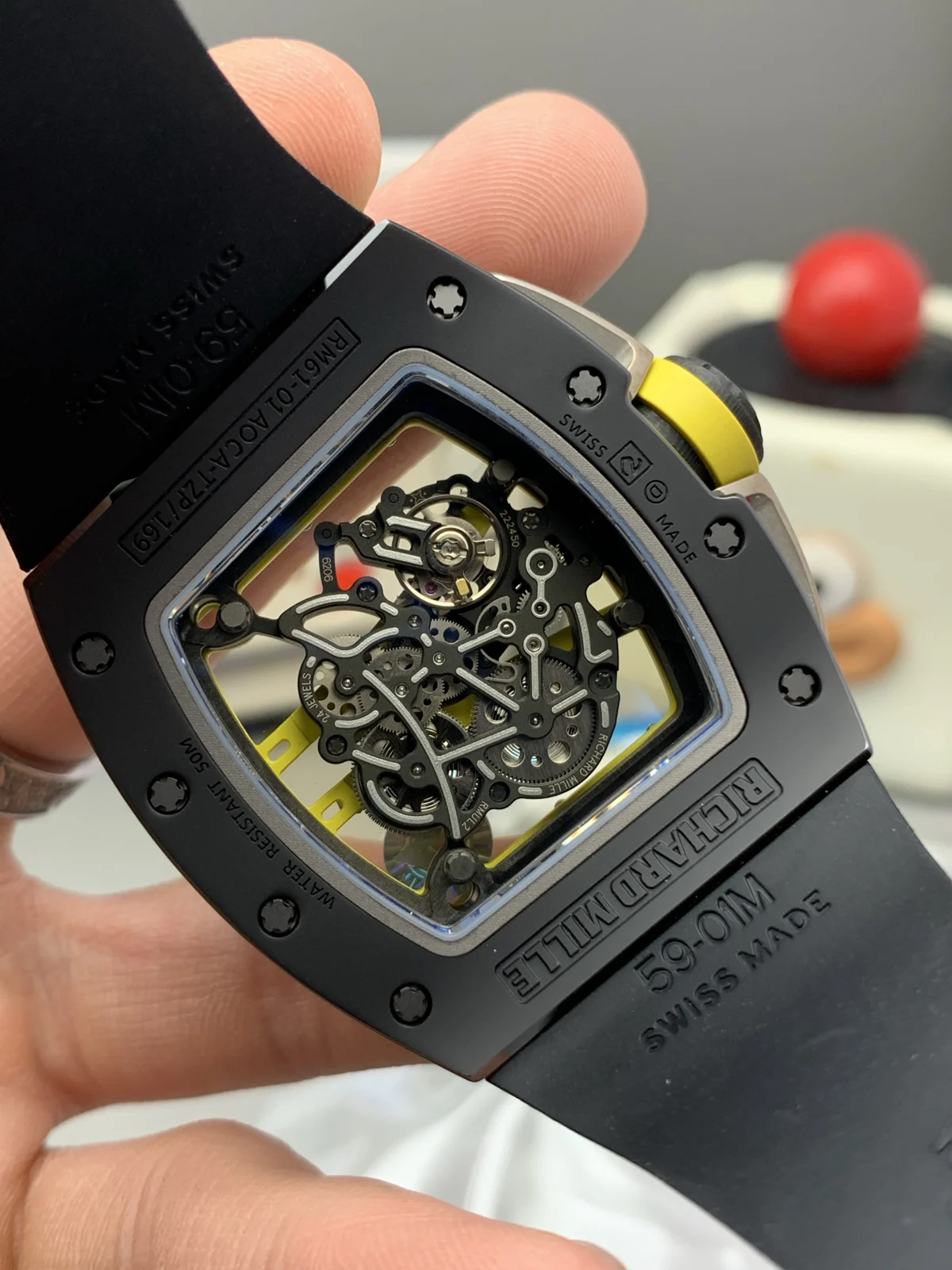 Richard Mille RM 61-01 — Dark case / Green dial / Black strap — image 4