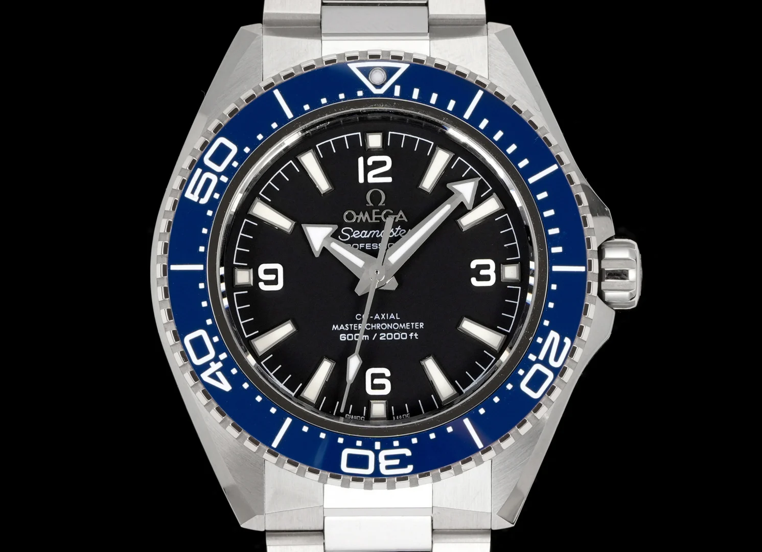 Omega Seamaster Planet Ocean 600M 42 mm Blue Bezel Steel Bracelet Black dial / blue bezel / steel bracelet · 217.30.42.21.01.002
