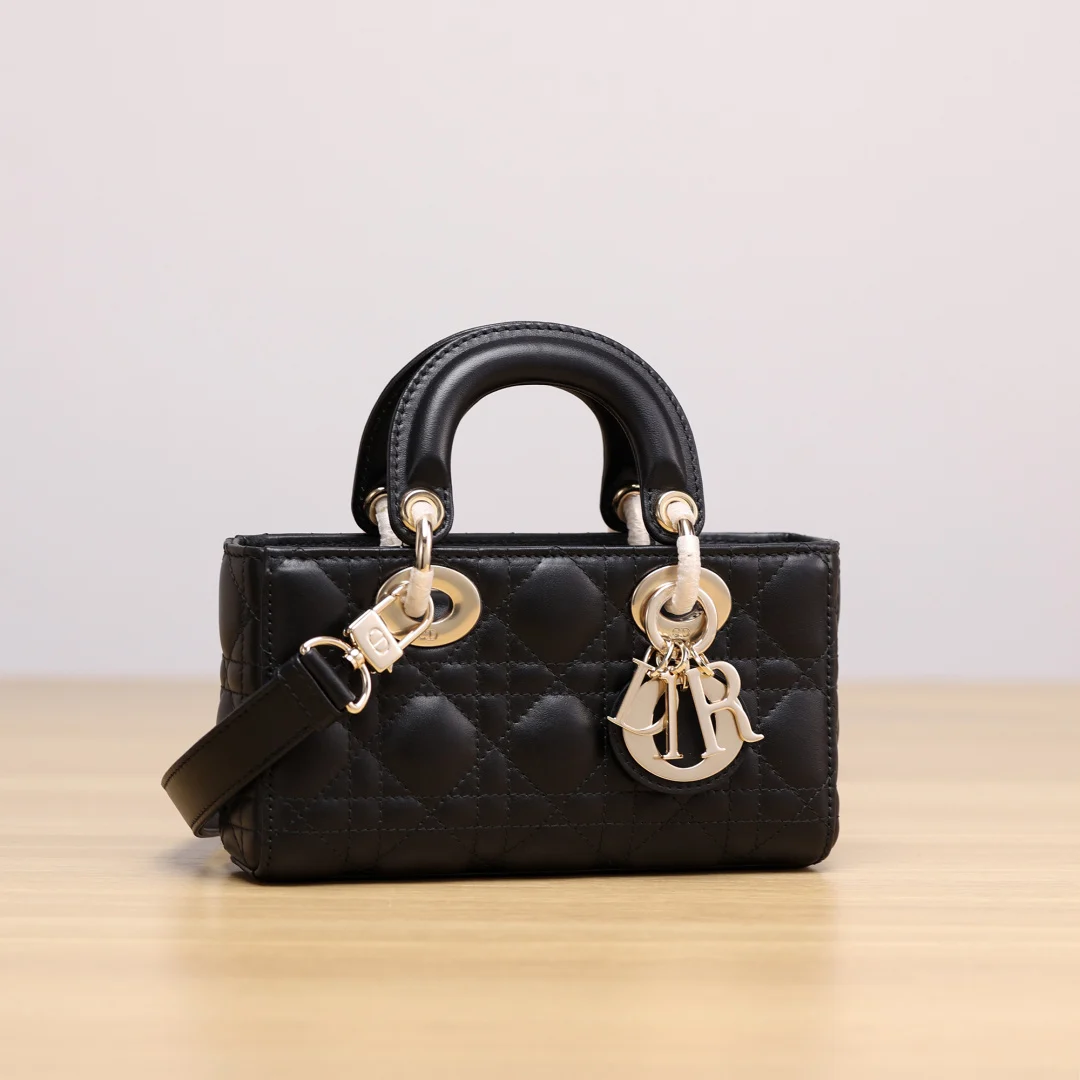 Mini Lady D-Joy Bag Black Cannage Lambskin · M0636ONGE_M900