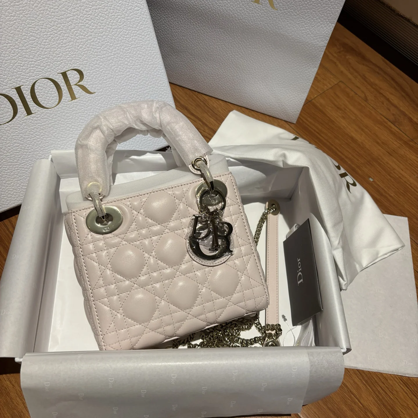 Mini Lady Dior Bag Blush Pink Cannage Lambskin · M0505ONGE_M09N