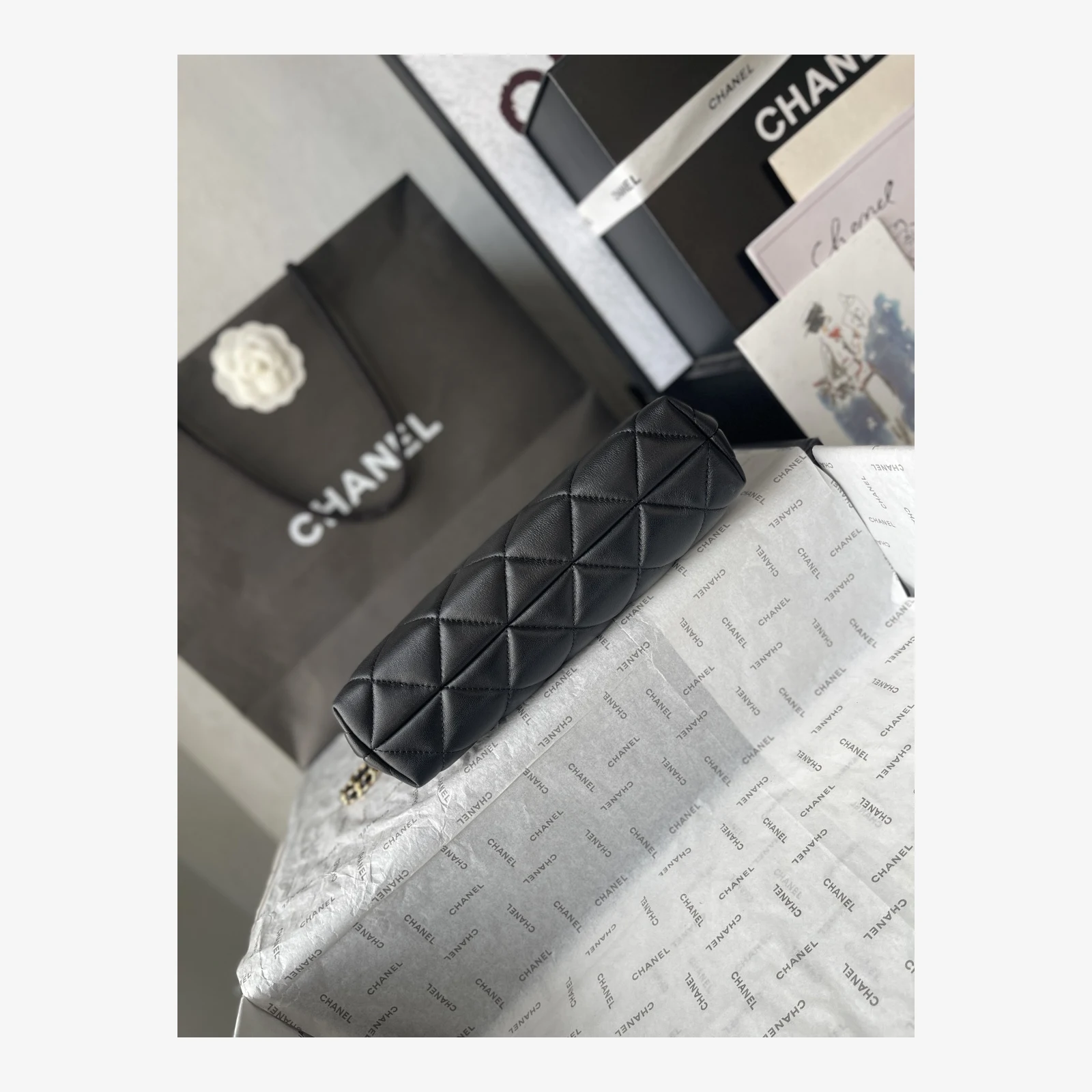 Chanel Mini Shopping Bag AS6248 · Lambskin Black · Lambskin · Gold-Tone Metal