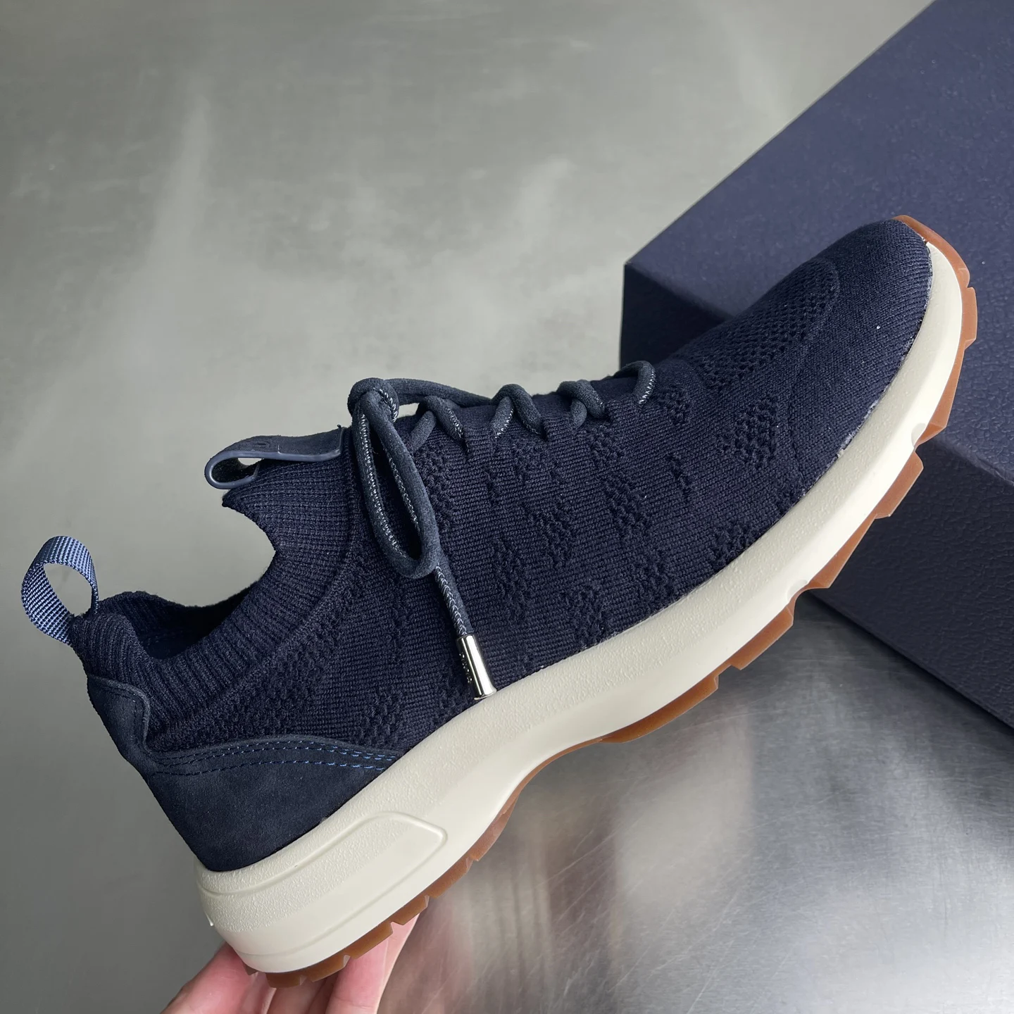 Dior B80 Lounge Sneaker Navy Blue Cannage · 3SN333AAS_H535