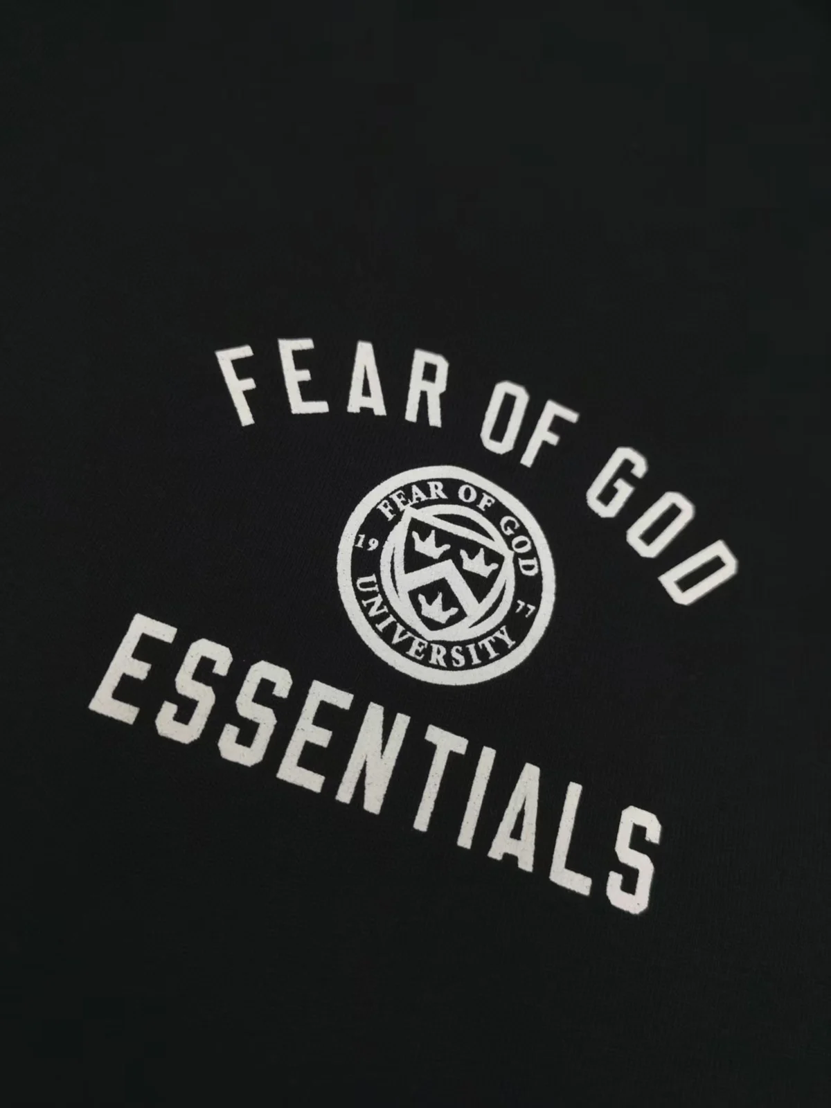 Fear of God Essentials HO24 Jersey Crewneck Tee Black · 125HO244190F