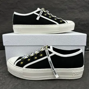 Dior Walk'n'Dior Sneaker Black Cotton Canvas · KCK177CVA_S12X