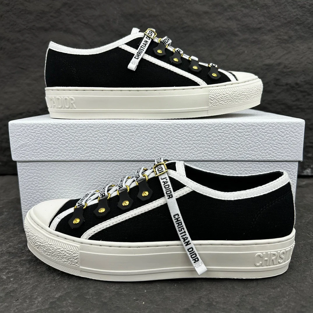 Dior Walk'n'Dior Sneaker Black Cotton Canvas · KCK177CVA_S12X
