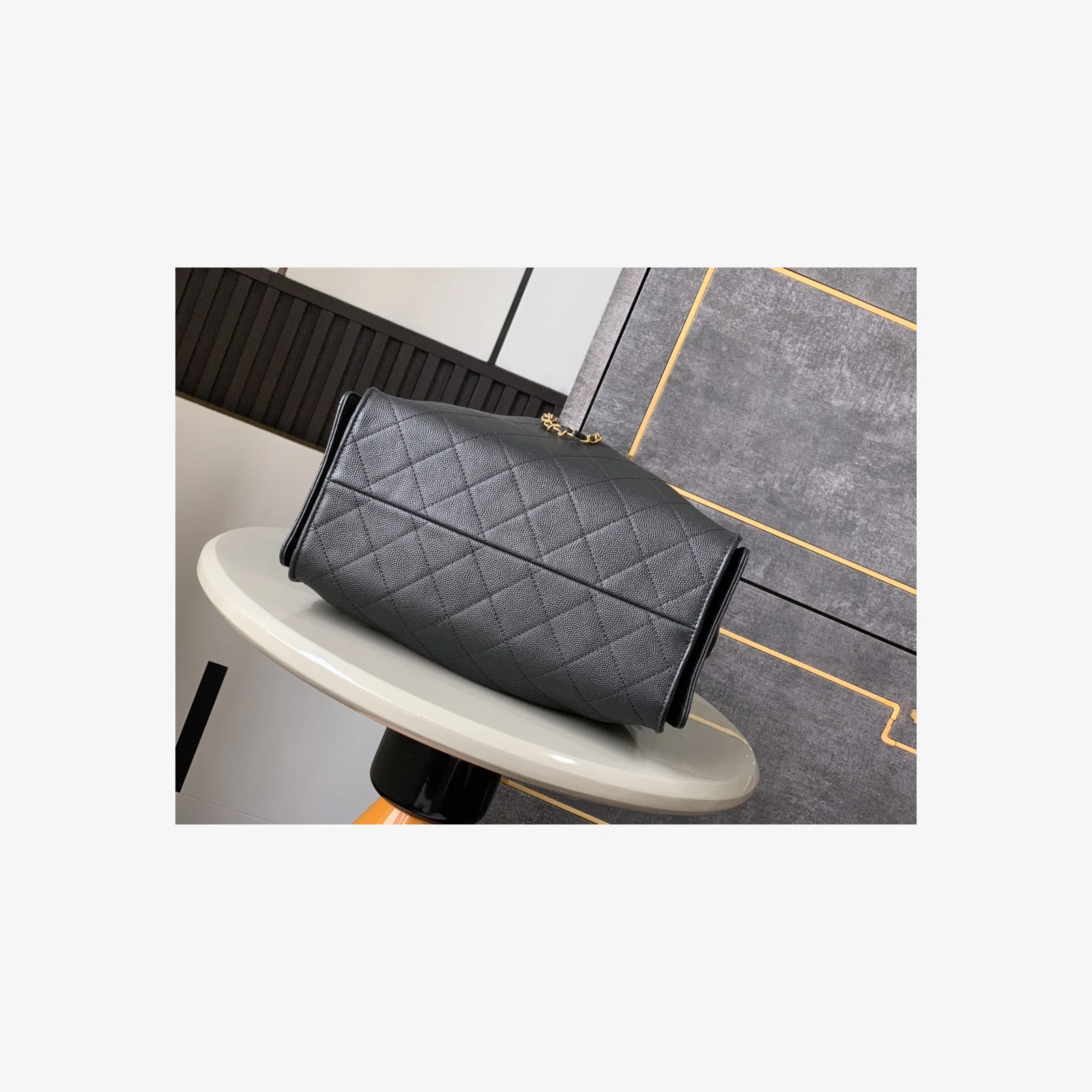 Chanel 25 Small Handbag · Black Grained Calfskin Black · Grained Calfskin · Gold-Tone Metal