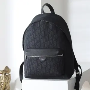 Dior Rider Zipped Backpack Black Dior Oblique Jacquard · 1DBBA267YUS_H03E