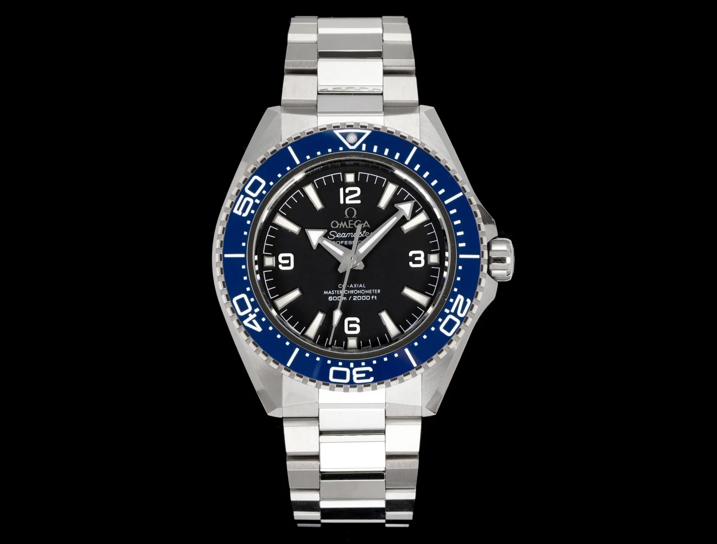 Omega Seamaster Planet Ocean 600M 42 mm Blue Bezel Steel Bracelet Black dial / blue bezel / steel bracelet · 217.30.42.21.01.002
