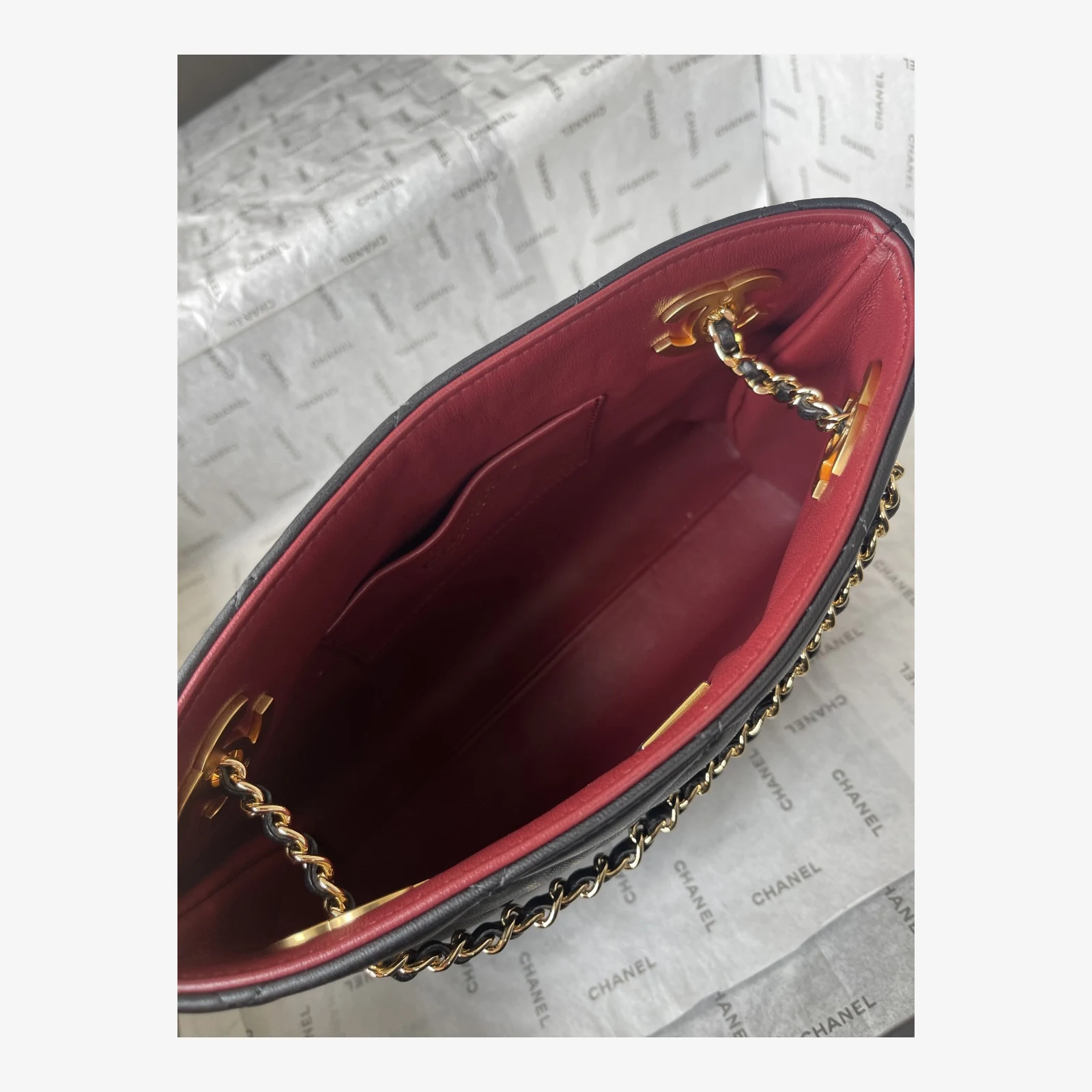 Chanel Mini Shopping Bag AS6248 · Lambskin Black · Lambskin · Gold-Tone Metal