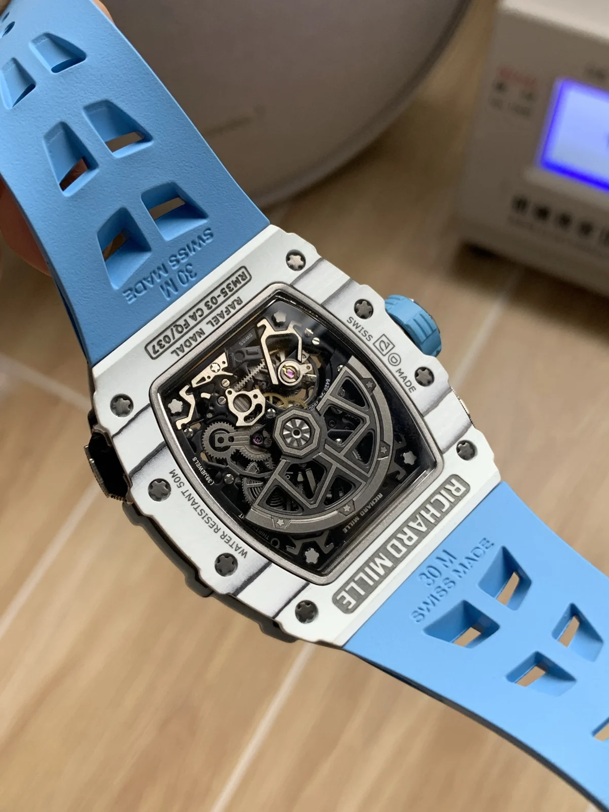 Richard Mille RM 35-03 — White case / Blue strap — image 7