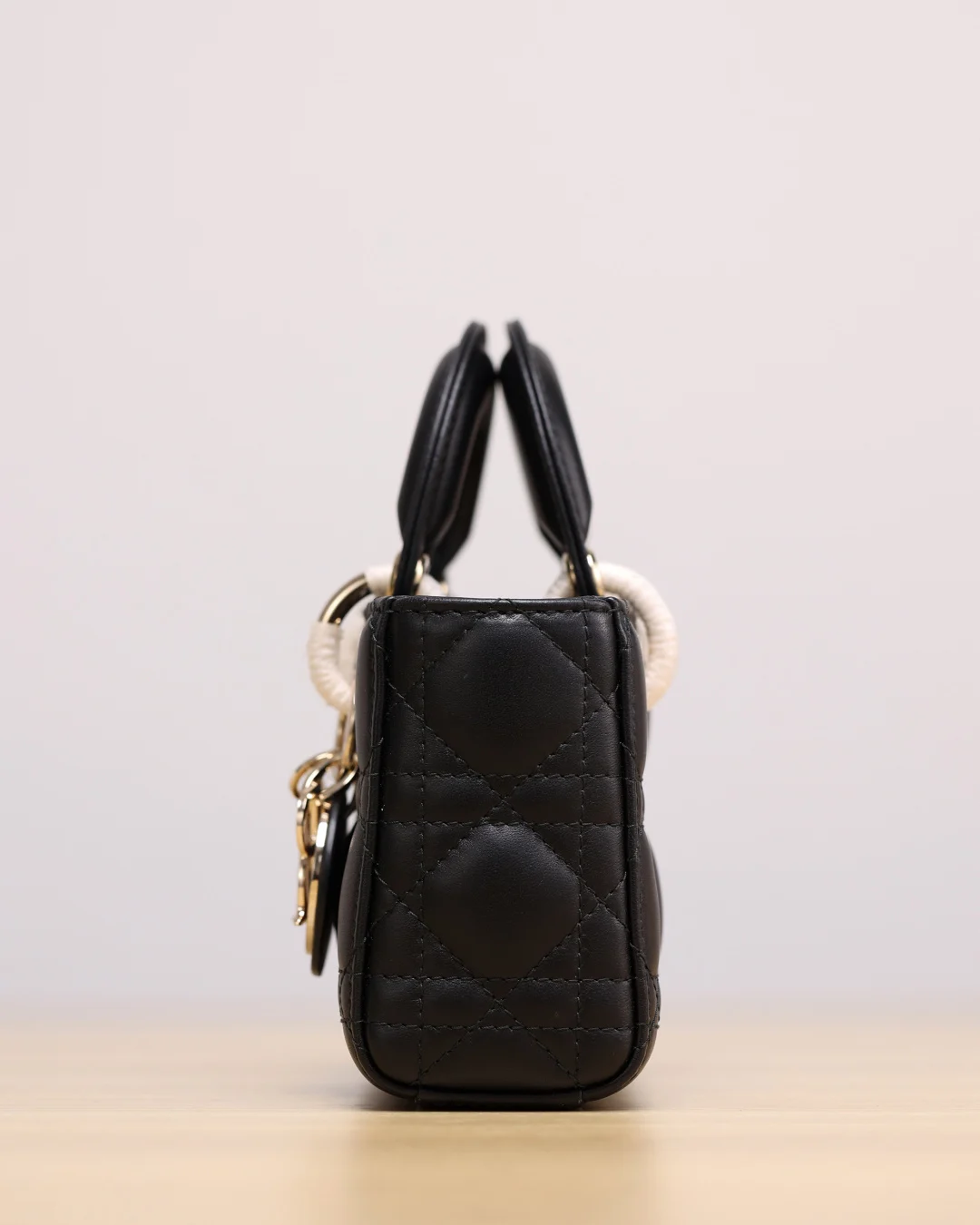 Mini Lady D-Joy Bag Black Cannage Lambskin · M0636ONGE_M900