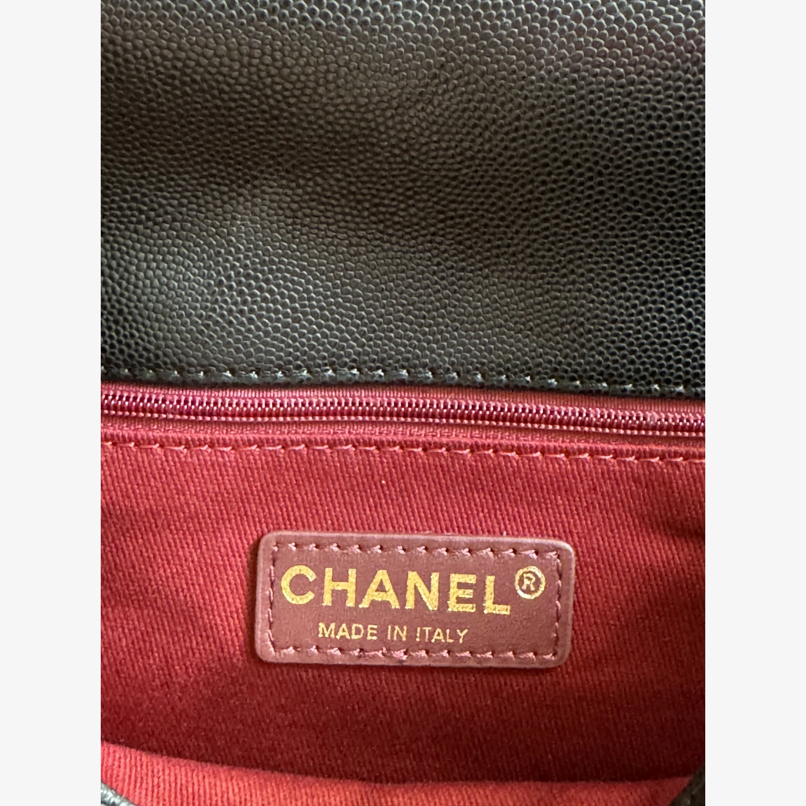 Chanel Large Flap Bag with Top Handle A92991 · Black Grained Calfskin — image 8