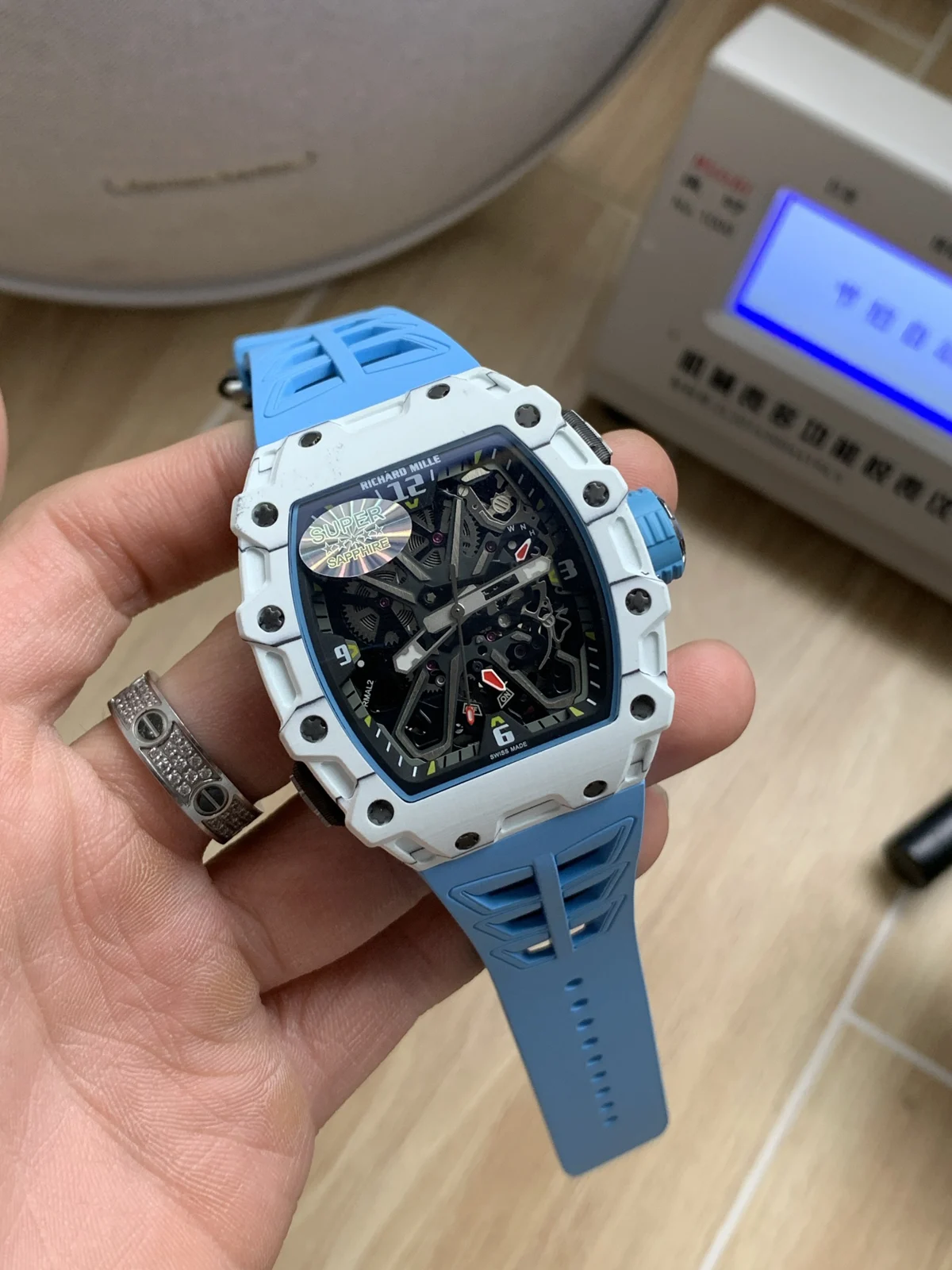 Richard Mille RM 35-03 — White case / Blue strap — image 3