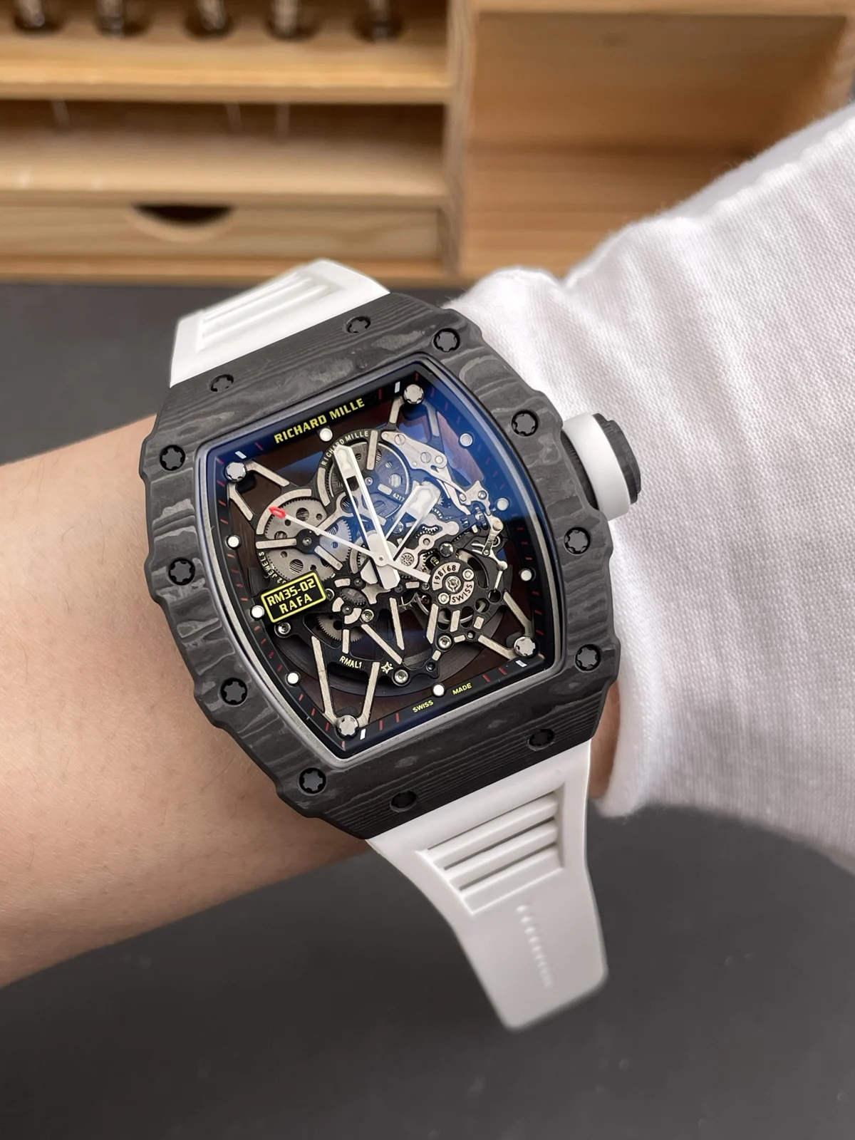 Richard Mille RM 35-02 — Black case / White strap — image 8