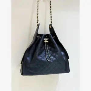Chanel 25 Large Handbag AS5553 · Grained Calfskin Black · Grained Calfskin · Gold-Tone Metal