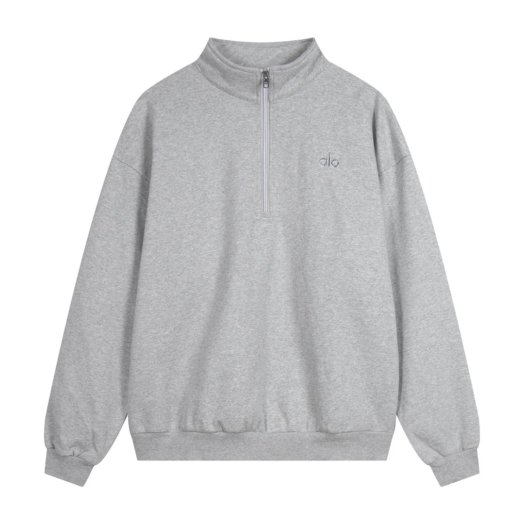 Alo Accolade 1/4 Zip Pullover Athletic Heather Grey · U3040RG