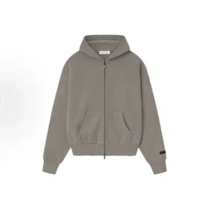 Fear of God Essentials · SS25 · Classic Fleece Zip-Up Hoodie · Homestead Heather