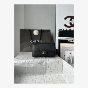 Chanel Mini Flap Bag AS6573 · Black Grained Calfskin — image 1