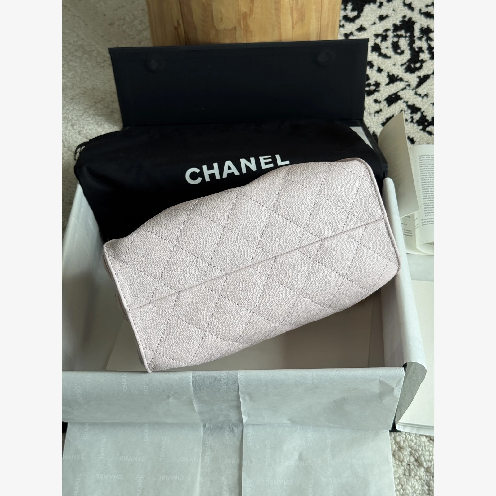 Chanel 25 Mini Handbag AS5631 · Grained Calfskin Light Pink · Grained Calfskin · Gold-Tone Metal