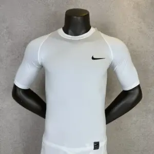 White Short Sleeve Compression Shirt 008