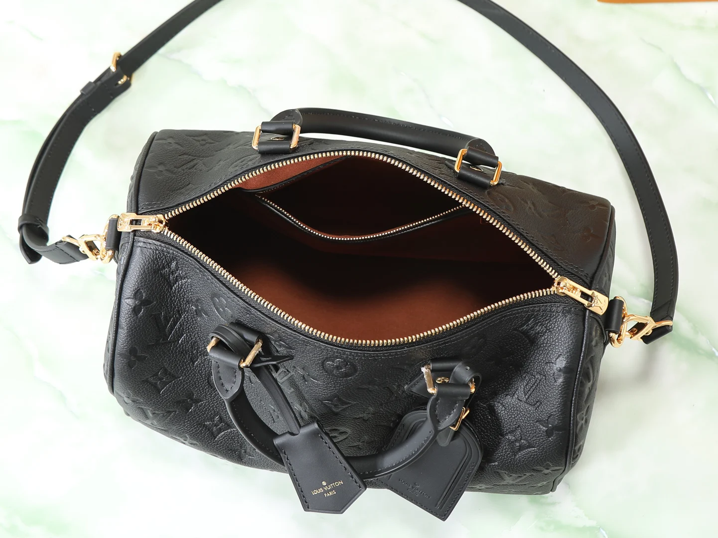 Louis Vuitton Speedy Soft 30 Black Monogram Empreinte Black Monogram Empreinte · M47186