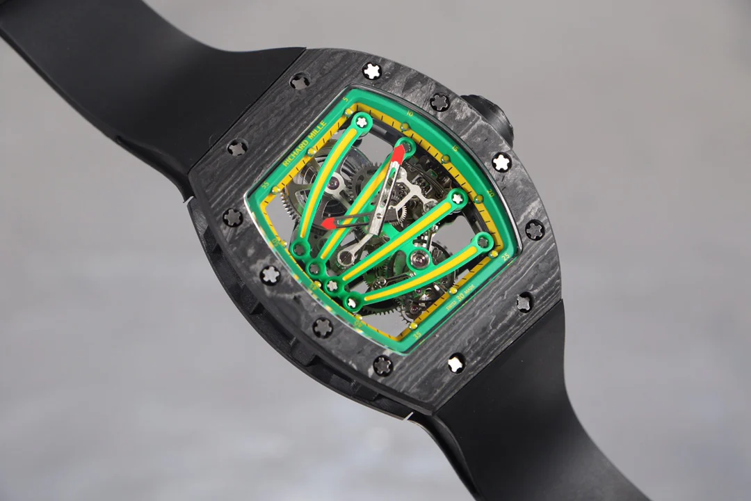 Richard Mille RM 59-01 — Dark case / Green and yellow dial / Black strap — image 5