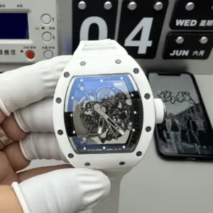 Richard Mille RM 055 — White case / White strap — image 1