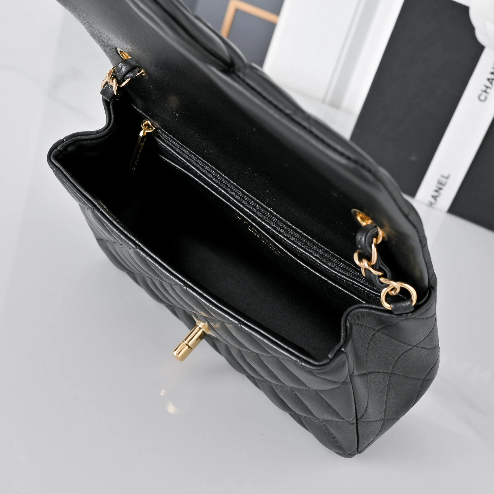 Chanel Mini Classic Handbag A69900 · Black Lambskin — image 7