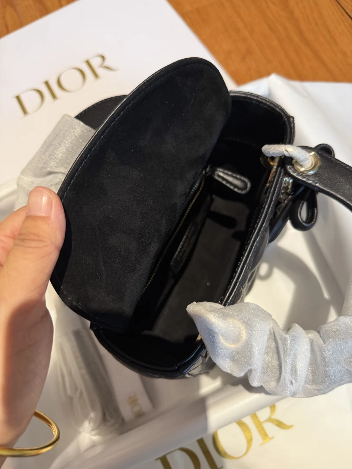 Mini Lady Dior Bag Black Cannage Lambskin · M0505ONGE_M900