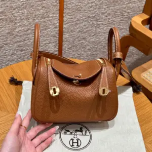 Hermès Lindy II Mini Bag Gold full view
