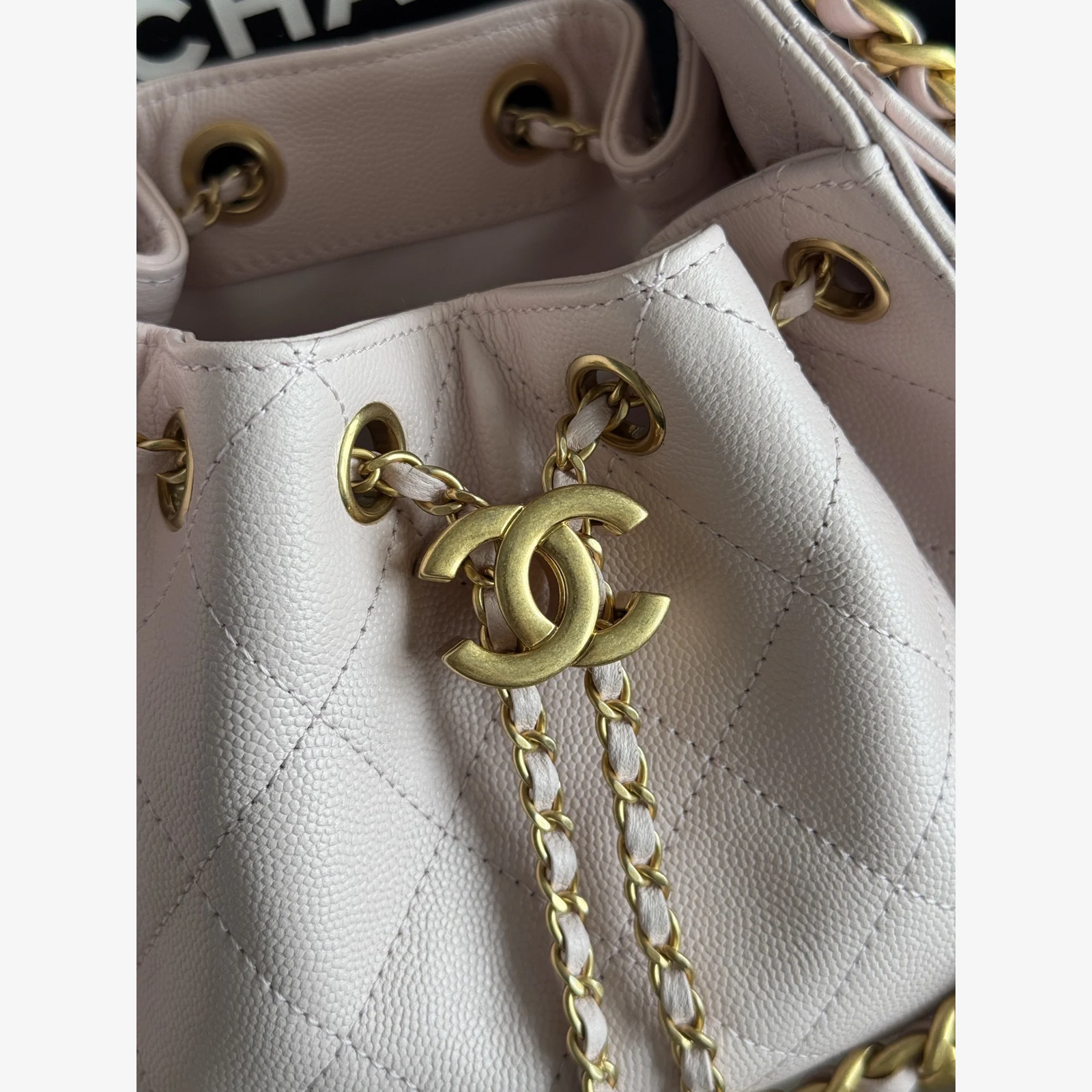 Chanel 25 Mini Handbag AS5631 · Grained Calfskin Light Pink · Grained Calfskin · Gold-Tone Metal