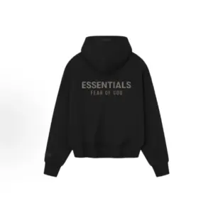 Fear of God Essentials · SS25 · Classic Fleece Zip-Up Hoodie · Jet Black