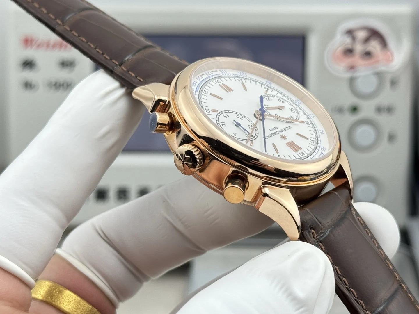 Vacheron Constantin Historiques Cornes de Vache 5000H Watch Silver dial pink gold case brown leather · 5000H/000R-B059
