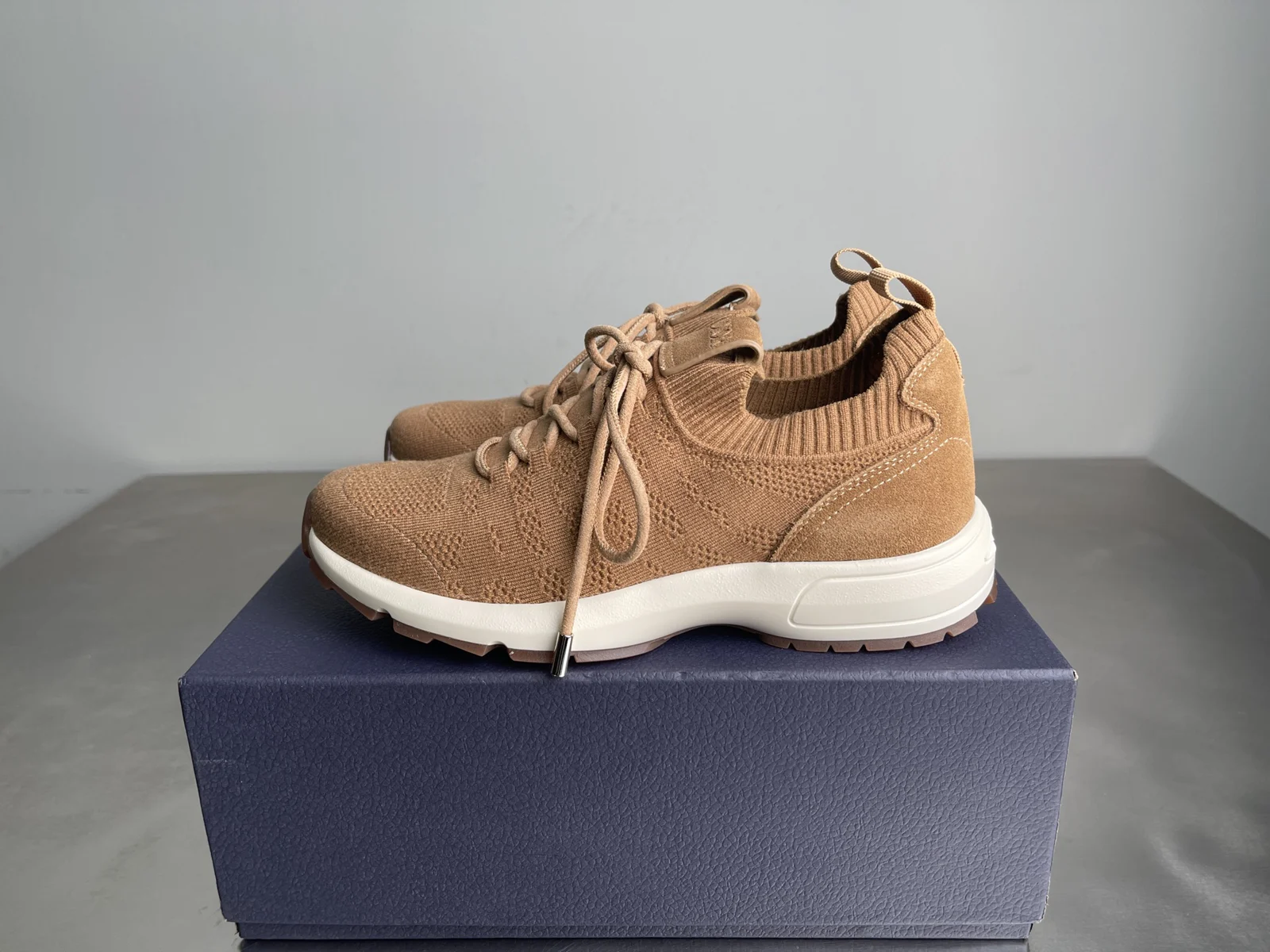 Dior B80 Lounge Sneaker Beige Cannage · 3SN333AAS_H718