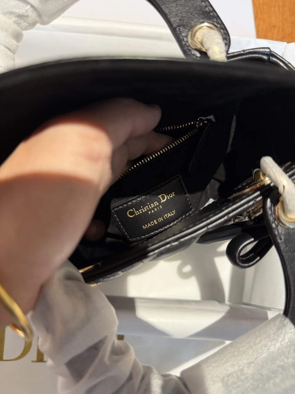 Mini Lady Dior Bag Black Cannage Lambskin · M0505ONGE_M900