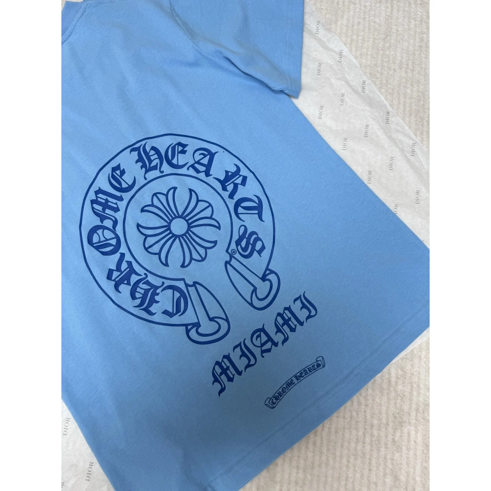 Chrome Hearts Miami Horseshoe Tee Light Blue