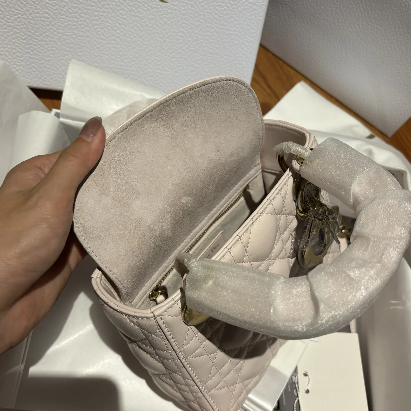 Mini Lady Dior Bag Blush Pink Cannage Lambskin · M0505ONGE_M09N