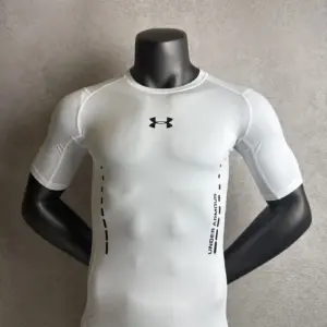 White Short Sleeve Compression Shirt 210