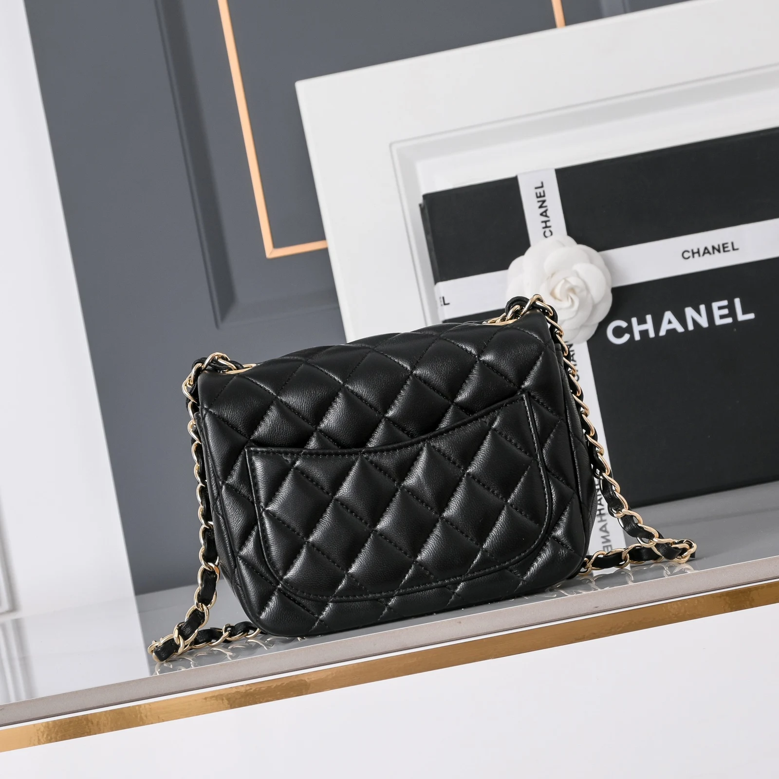 Mini Classic Handbag · Black Lambskin Black · Lambskin · Gold-Tone Metal