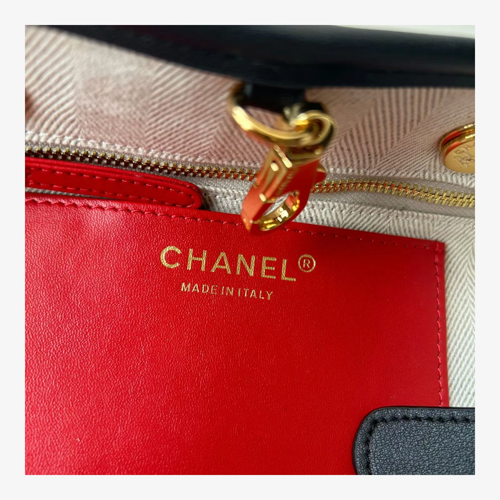 Chanel Mini Shopping Bag AS6199 · Black Calfskin Black · Calfskin · Gold-Tone Metal