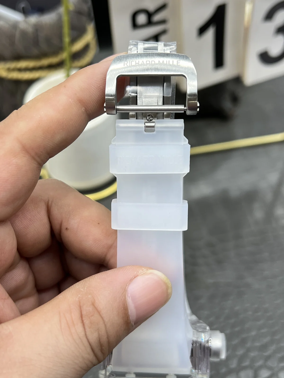 Richard Mille RM 56-02 — Clear case / White strap — image 8