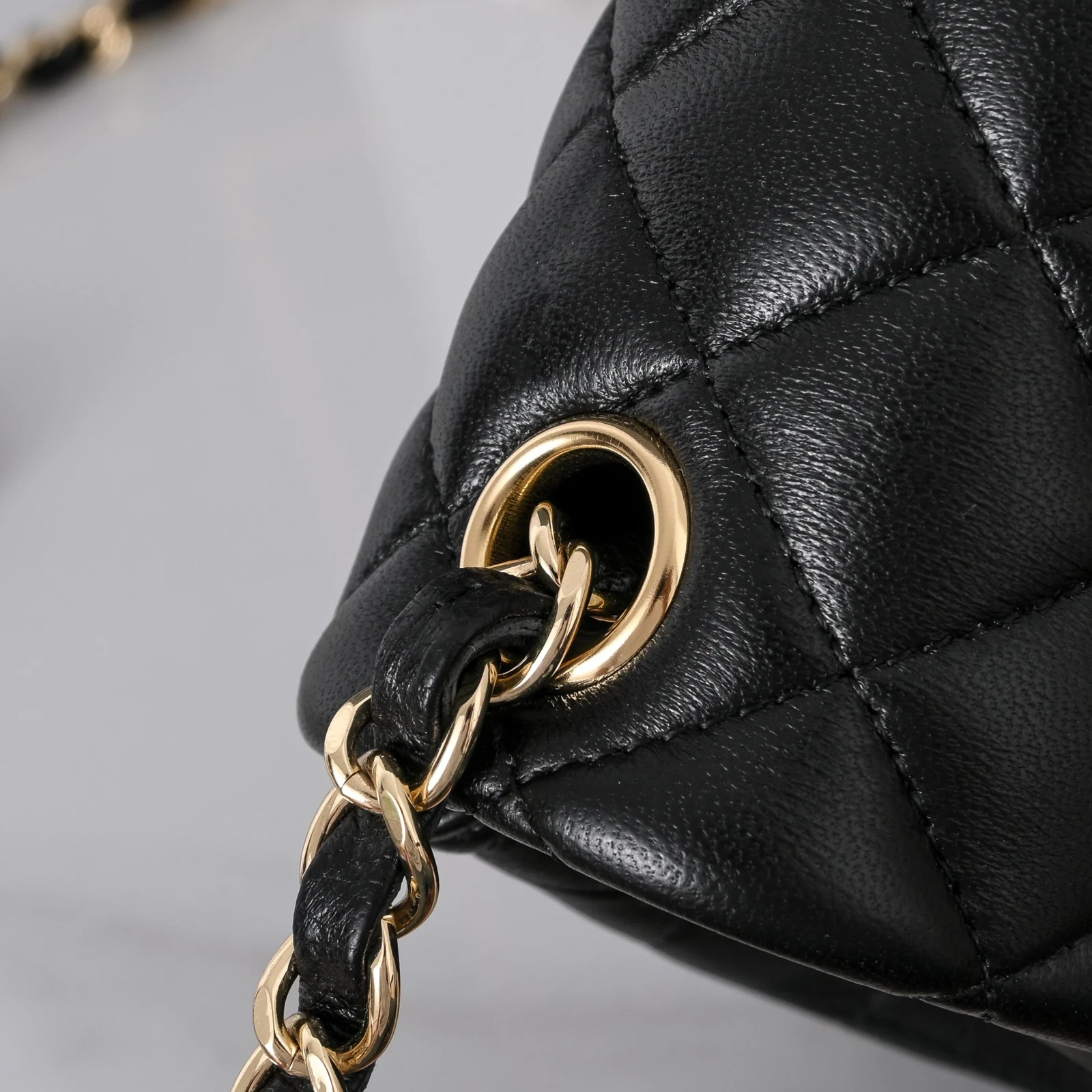 Mini Classic Handbag · Black Lambskin Black · Lambskin · Gold-Tone Metal