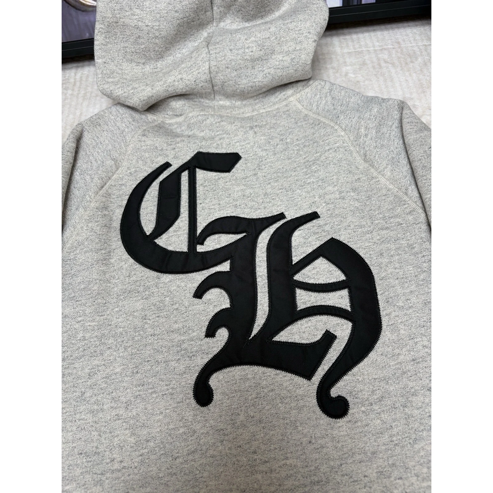 Chrome Hearts Triple Cross Pullover Hoodie Heather Grey