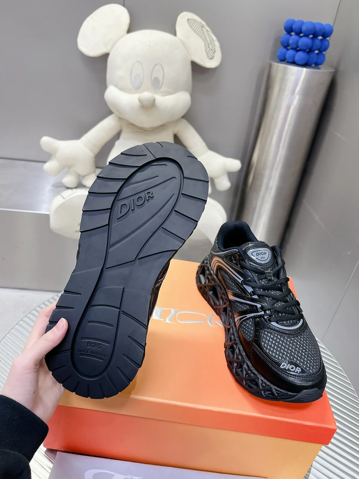 Dior B35 NXXT Sneaker Black Technical Fabric and Mesh