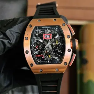 Richard Mille RM 11-02 — Rose tone case / Black strap — image 1