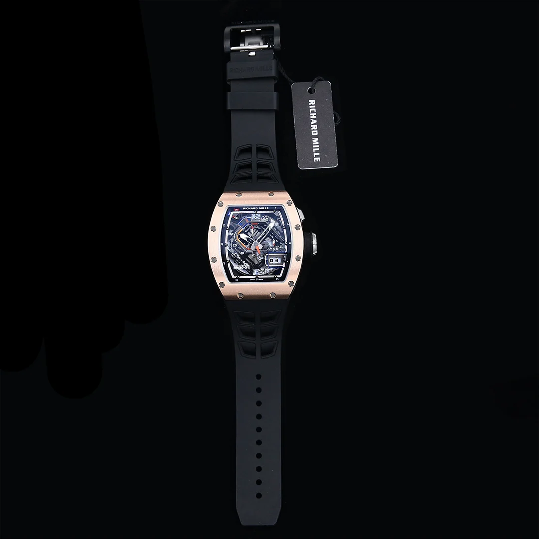 Richard Mille RM 30-01 — Rose tone case / Black strap — image 3