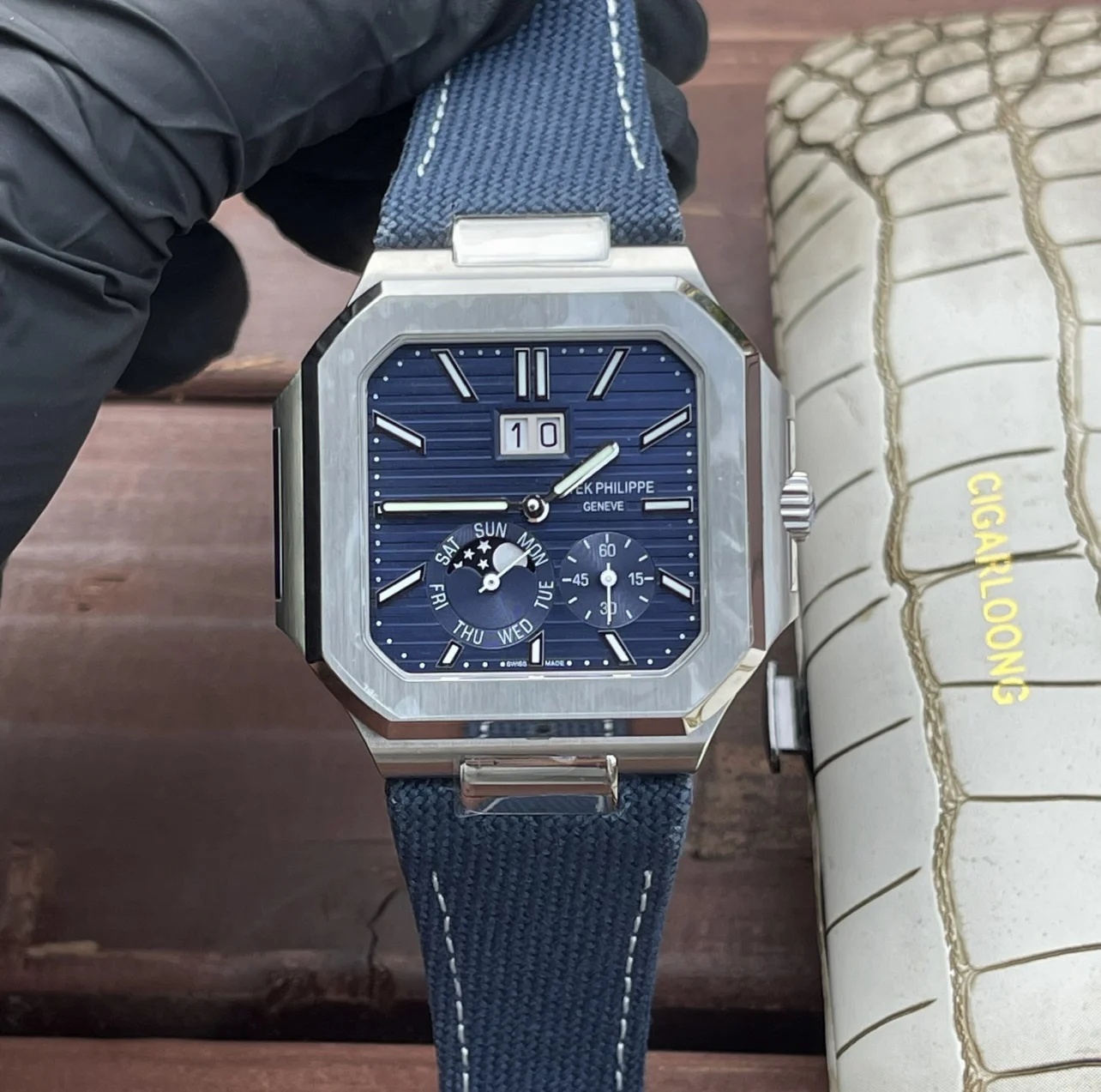 Patek Philippe Cubitus 5822P-001 Blue Dial Watch — image 1