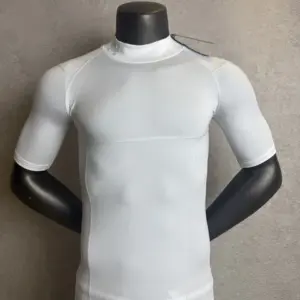 White Short Sleeve Compression Shirt 207