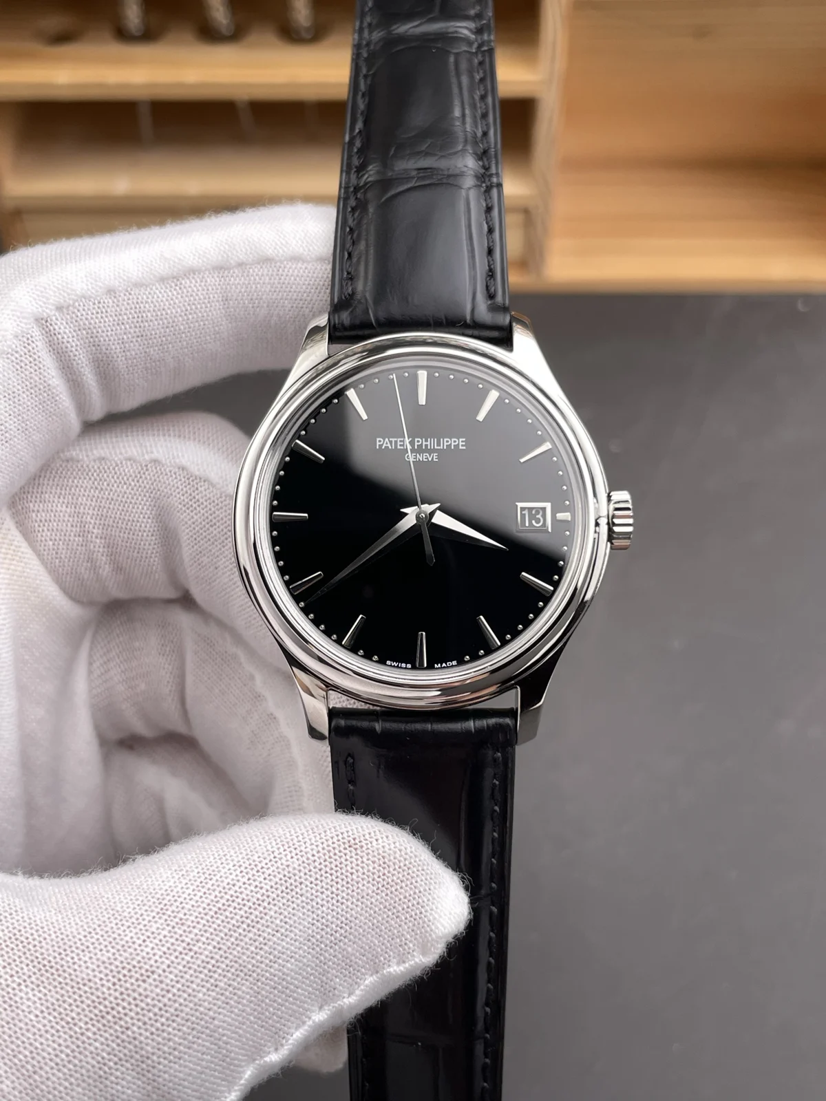 Patek Philippe Calatrava 5227G-010 Black Dial Watch — image 1